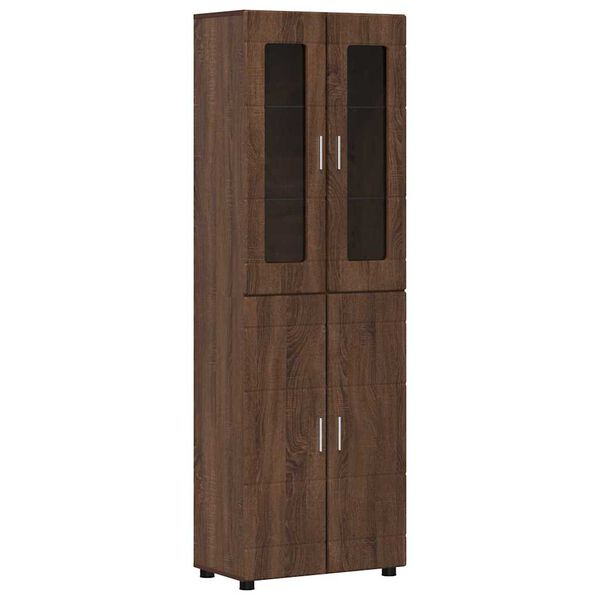 vidaXL Highboard FLORIN Brun eg 60 x 35 x 182 cm Konstrueret tr&aelig;