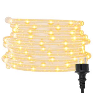 vidaXL Sejllys med reblys Varm hvid 100 m PVC