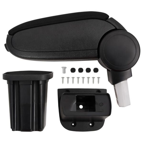 vidaXL arml&aelig;n til bil 12x32x(34-50) cm ABS sort