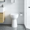 vidaXL kantfrit toilet 7 cm ekstra højde soft close keramik hvid