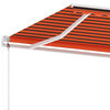 vidaXL fritstående markise 450x350 cm automatisk betjening orange/brun