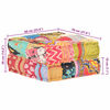 vidaXL puf med patchwork 60x70x36 cm stof