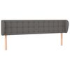 vidaXL sengegavl med kanter 163x23x78/88 cm kunstl&aelig;der gr&aring;