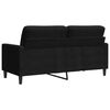 vidaXL 2-personers sofa 140 cm fl&oslash;jl sort