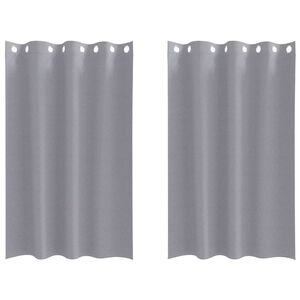vidaXL M&oslash;rkl&aelig;gningsgardiner med ringe 2 stk. Lysegr&aring; 175 x 140 cm