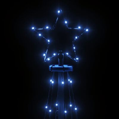 vidaXL kegleformet juletræ 108 LED'er 70x180 cm blå