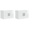 vidaXL Panel til opvaskemaskine Kalmar 2 pcs H&oslash;j gloss hvid