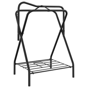 vidaXL sadelholder foldbar jern sort