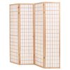 vidaXL foldbar 4-panels rumdeler japansk stil 160 x 170 cm naturfarvet