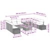 vidaXL Havesofa S&aelig;t med opbevaring 11 pcs Beige Poly rattan