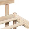 vidaXL Sengestel med hovedg&aelig;rde Brun 140 x 190 cm Massivt fyrretr&aelig;