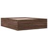 vidaXL sengestel 160x200 cm konstrueret tr&aelig; brun eg