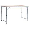 vidaXL foldbart campingbord aluminium 120 x 60 cm