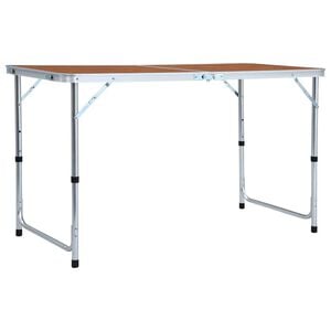 vidaXL foldbart campingbord aluminium 120 x 60 cm