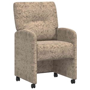 vidaXL Spisebordsstole med hjul med hjul 2 pcs Lysegr&aring; 57 x 67 x 95 cm