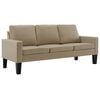 vidaXL 3-personers sofa kunstl&aelig;der cappuccinofarvet