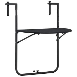 vidaXL h&aelig;ngende altanbord 60 x 64 x 83,5 cm plastik rattanlook sort