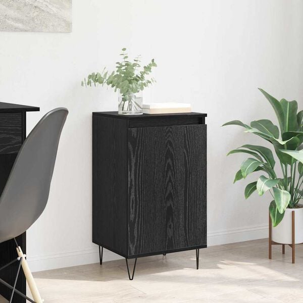 vidaXL Sideboard V&aelig;gmonteret Sort eg 40 x 35 x 70 cm Konstrueret tr&aelig;