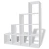 vidaXL trappereol/displayreol 142 cm hvid