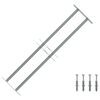 vidaXL Vinduesgitter 700-1050 mm Galvaniseret st&aring;l S&oslash;lv