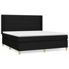 vidaXL kontinentalseng med madras 160x200 cm stof sort