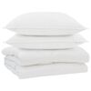 vidaXL Dyne med pude 3 stk. Hvid Mikrofiber