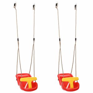 vidaXL Babygynge 2 pcs R&oslash;d 36 x 43 x 42 cm Plastik