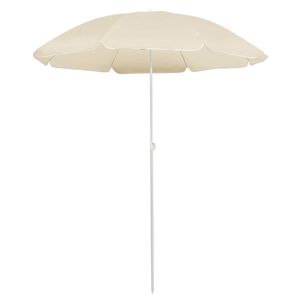 vidaXL parasol 180 cm st&aring;lstang sandfarvet
