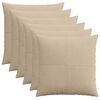 vidaXL Pudebetr&aelig;k 6 pcs ALMELO Gr&aring;brun 80 x 80 cm cordfl&oslash;jl