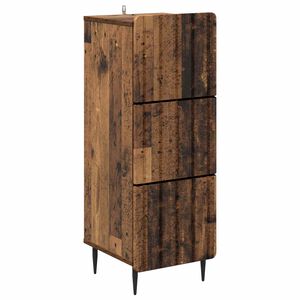 vidaXL Skuffeskab 33 x 34,5 x 92 cm Konstrueret tr&aelig; Gammelt tr&aelig;