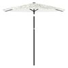 vidaXL haveparasol med st&aring;lstang 268x268x226 cm hvid