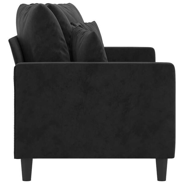 vidaXL 2-personers sofa 140 cm fl&oslash;jl sort