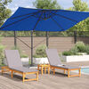 vidaXL Kantilever Roma Parasol Blå og Sort 352 x 251 x 260 cm