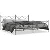 vidaXL sengeramme med sengegavl og fodg&aelig;rde 193x203 cm metal sort