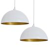 vidaXL loftslampe halvkugle 2 stk. h&oslash;jdejusterbar hvid