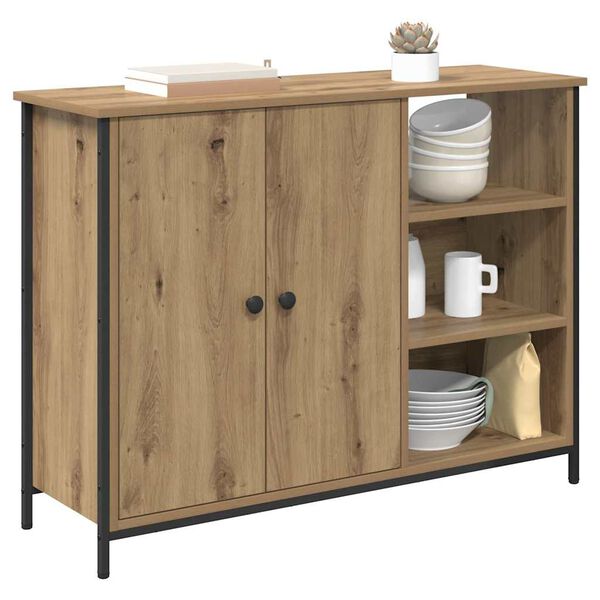 vidaXL Sideboard Artisan Egetr&aelig; 100 x 33 x 75 cm Konstrueret tr&aelig;