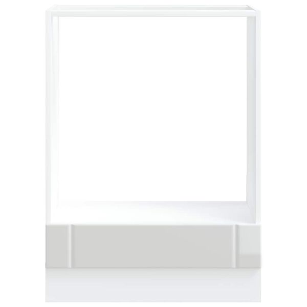 vidaXL ovnskab Lucca konstrueret tr&aelig; hvid h&oslash;jglans