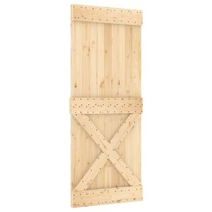 vidaXL Skyded&oslash;r NARVIK 85 x 210 cm (213,5 cm) Naturfarvet og sort
