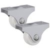 vidaXL Hjul 2 stk. Hvid 42 x 11,5 x 29 mm Jern