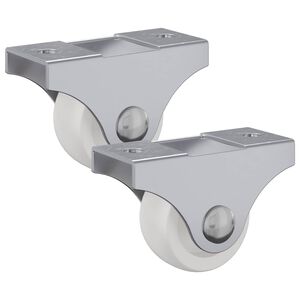 vidaXL Hjul 2 stk. Hvid 42 x 11,5 x 29 mm Jern