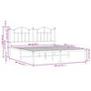 vidaXL sengeramme med sengegavl 160x200 cm metal sort