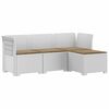 vidaXL 4-personers Have Sofa med Hynder Rattan Look PP Hvid