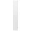 vidaXL vitrineskab 82,5x30,5x185 cm konstrueret tr&aelig; hvid h&oslash;jglans