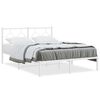 vidaXL sengeramme med sengegavl 135x190 cm metal hvid