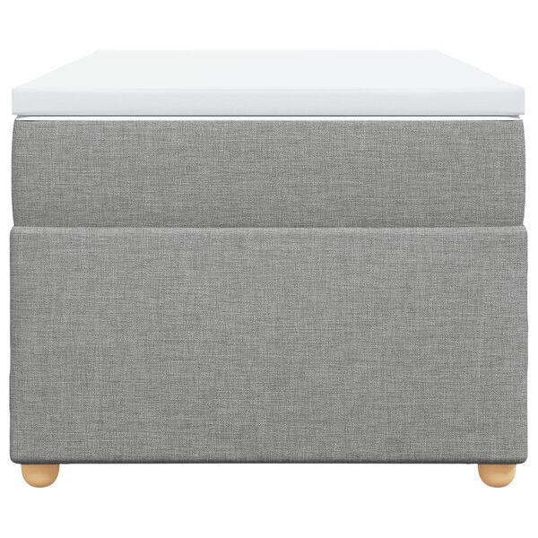 vidaXL kontinentalseng med madras 90x200 cm stof lysegrå