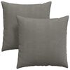 vidaXL Sofapuder 2 pcs Lysegr&aring; 80 x 80 cm Velourstof