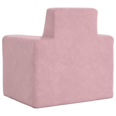 vidaXL sofa til børn blødt plys pink