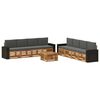 vidaXL Udend&oslash;rs sofagruppe 9 stk. Naturlig og Antracit