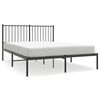 vidaXL sengeramme med sengegavl 140x200 cm metal sort