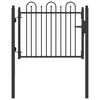 vidaXL Hegnport DRONTEN 100 x 75 cm Metal Sort L&aring;ses